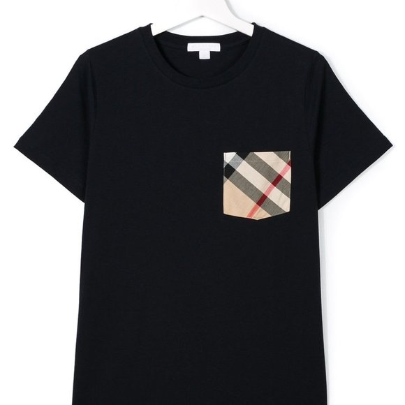 Burberry Shirts & Tops Burberry Big Kids Check Pocket Cotton Tshirt